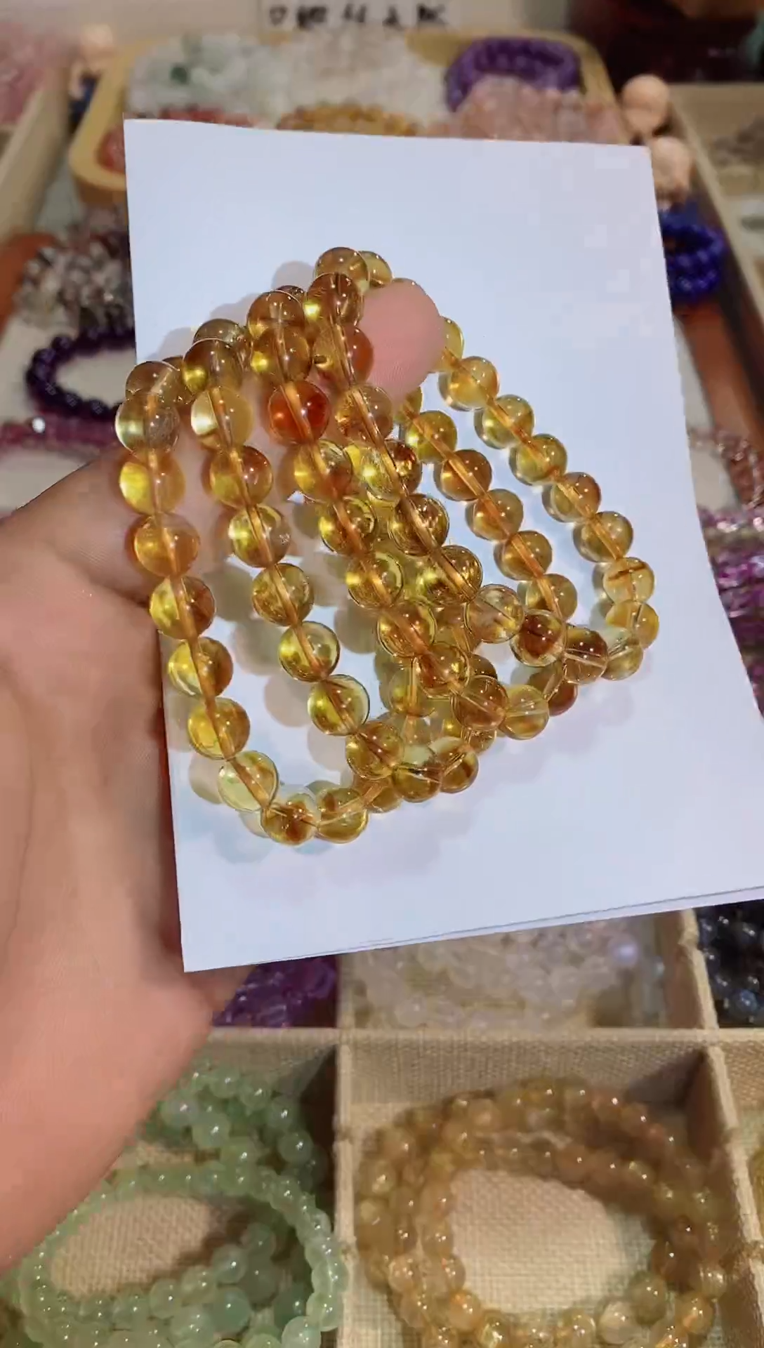 【闪购商品】黄晶手链未镶嵌黄塔晶9m+ （多样性发其一）