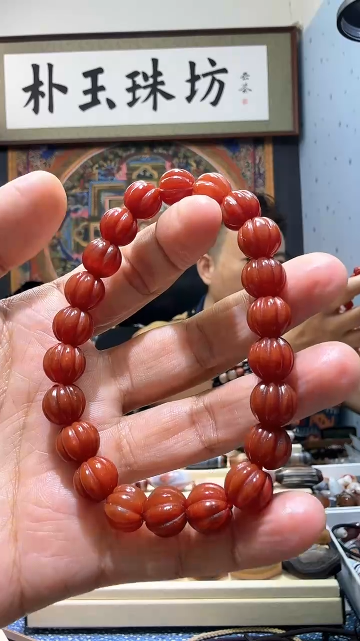 【闪购商品】玛瑙/玉髓手串未镶嵌瓜珠手串10*9