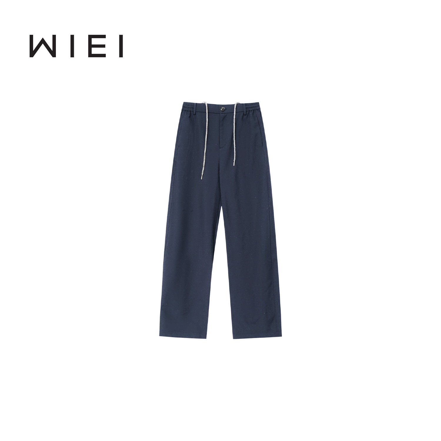 《WI EI》羊毛*时髦洋气通勤抽绳 宽松直筒休闲长裤 5C0160