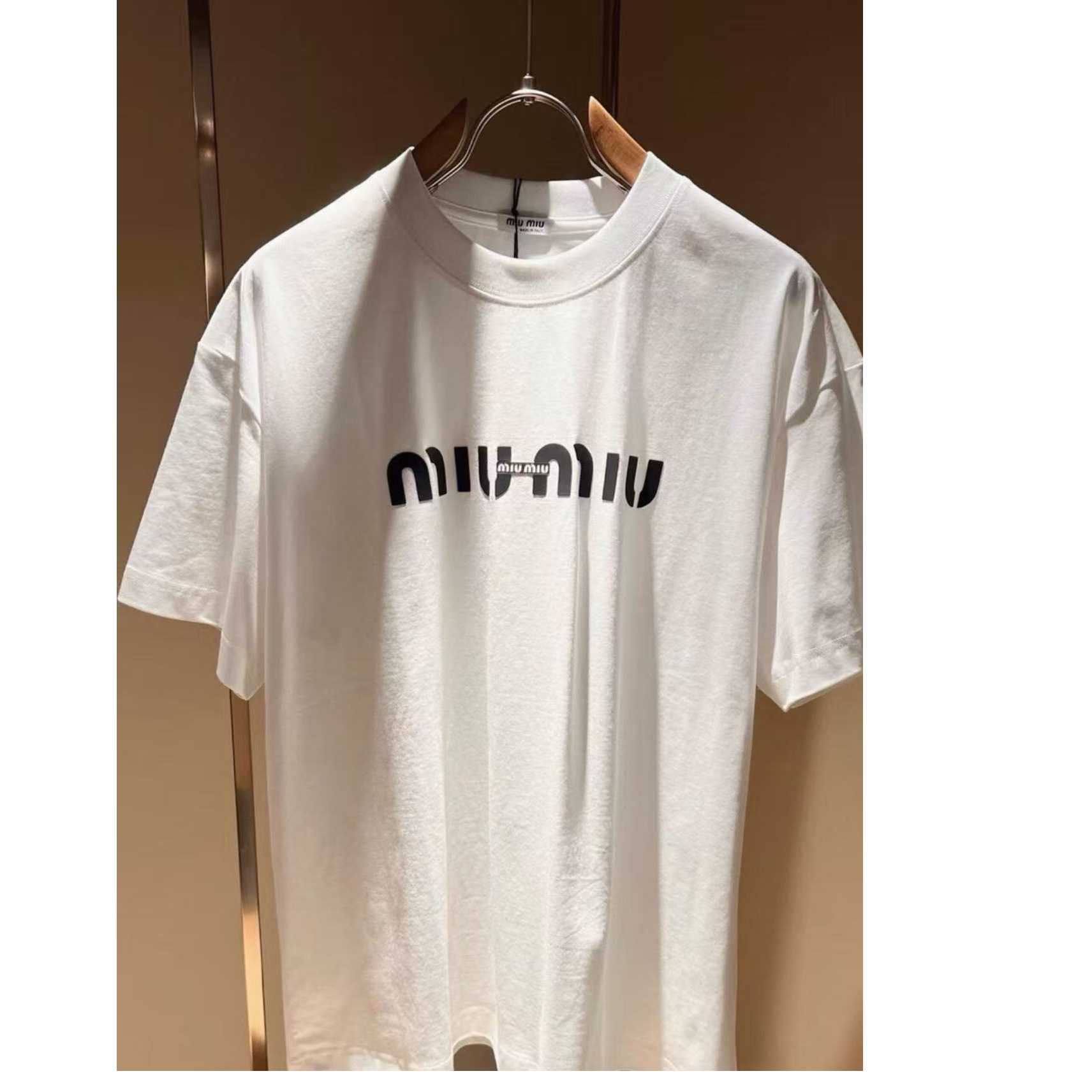 未使用 MIU MIU/缪缪 双双臻选/vv02960/缪缪短袖/s