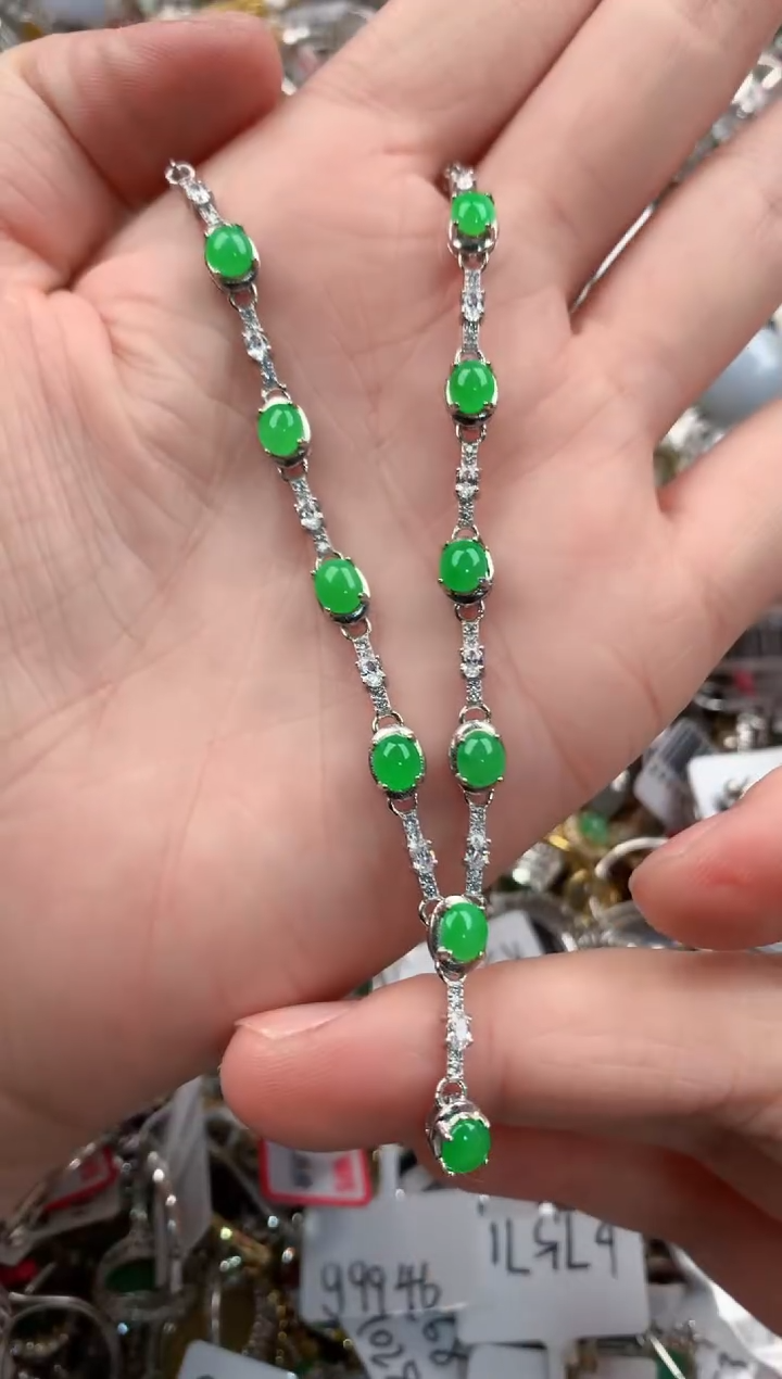 银S925镶嵌戒指翡翠333----8