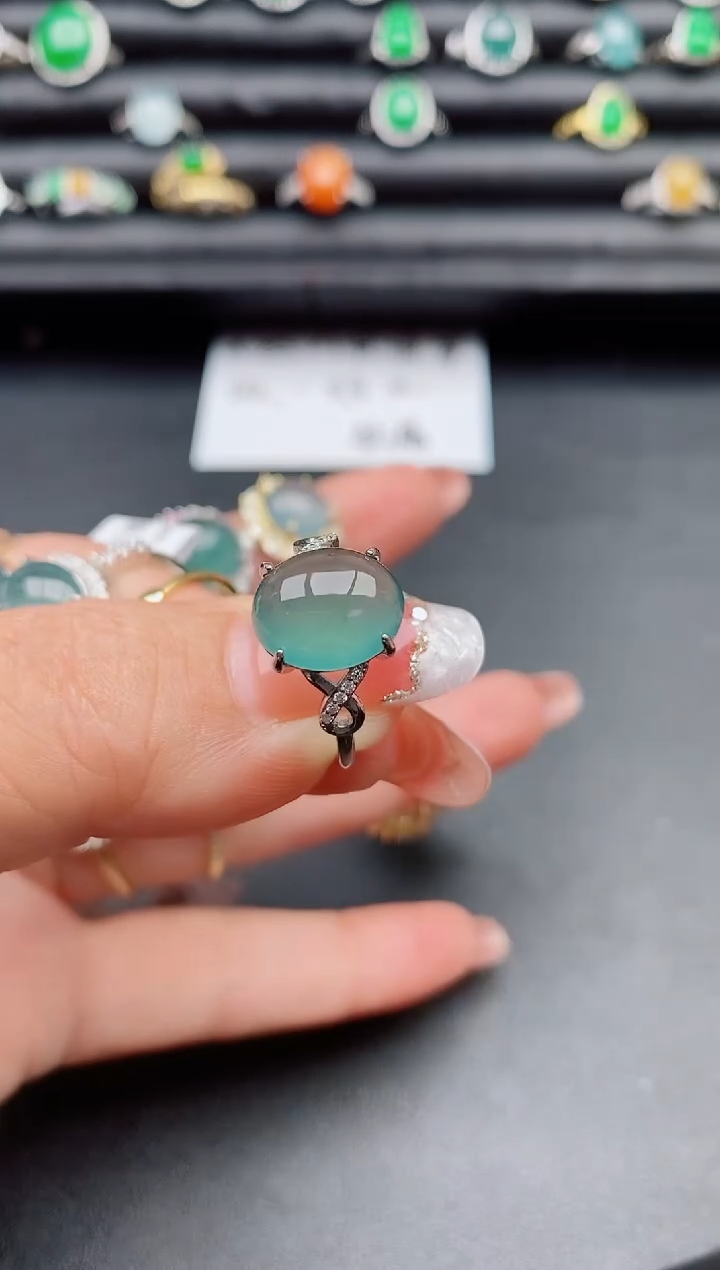 【闪购商品】翡翠戒指银S925镶嵌21321