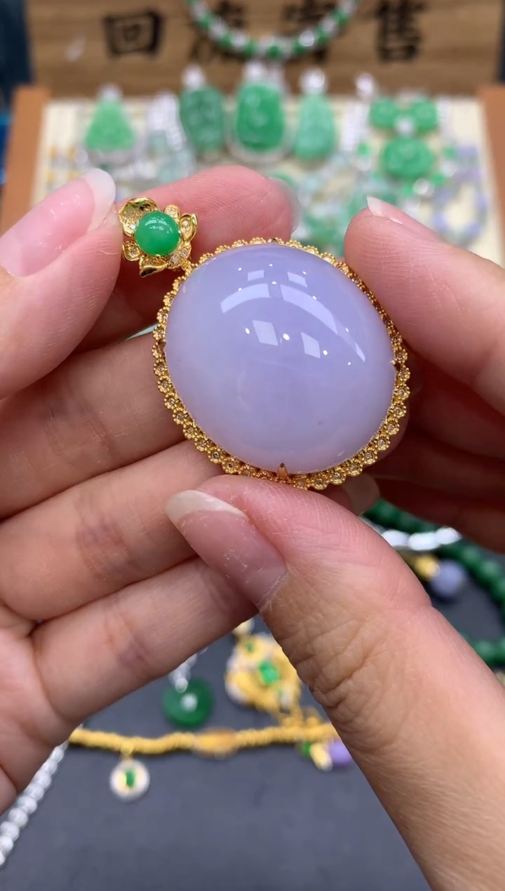 【闪购商品】翡翠颈饰18K金镶嵌195-中国好珍宝