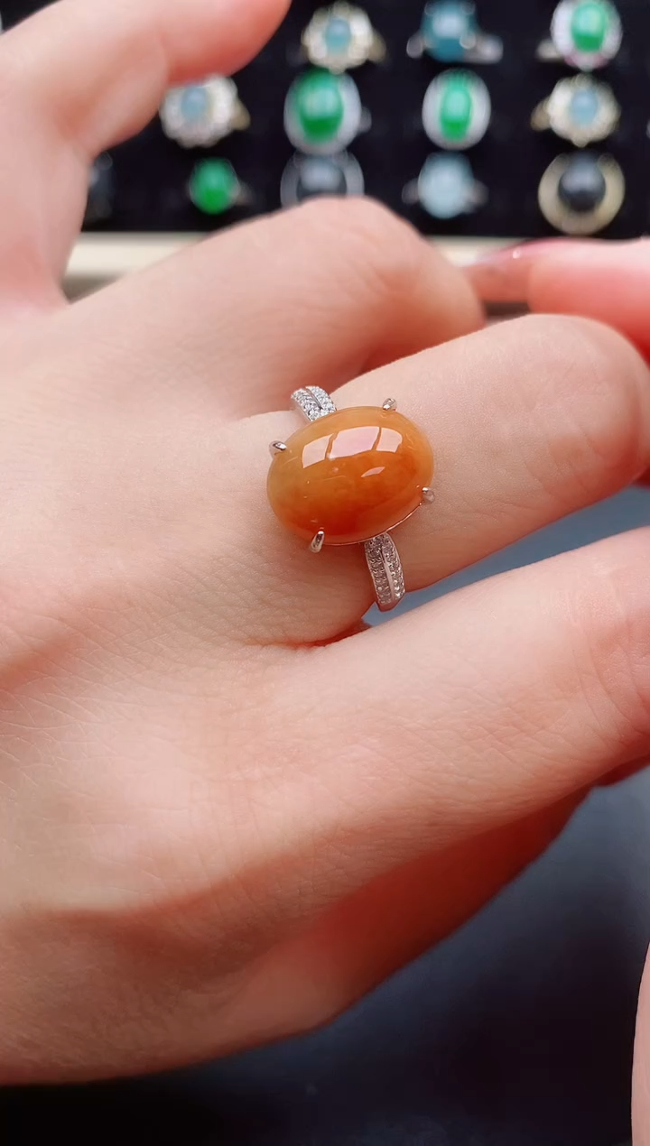 【闪购商品】翡翠戒指银S925镶嵌50800