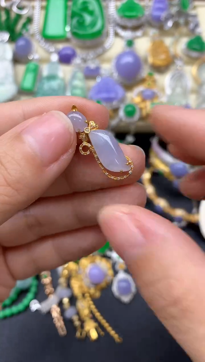 【闪购商品】翡翠颈饰18K金镶嵌148-中国好珍宝