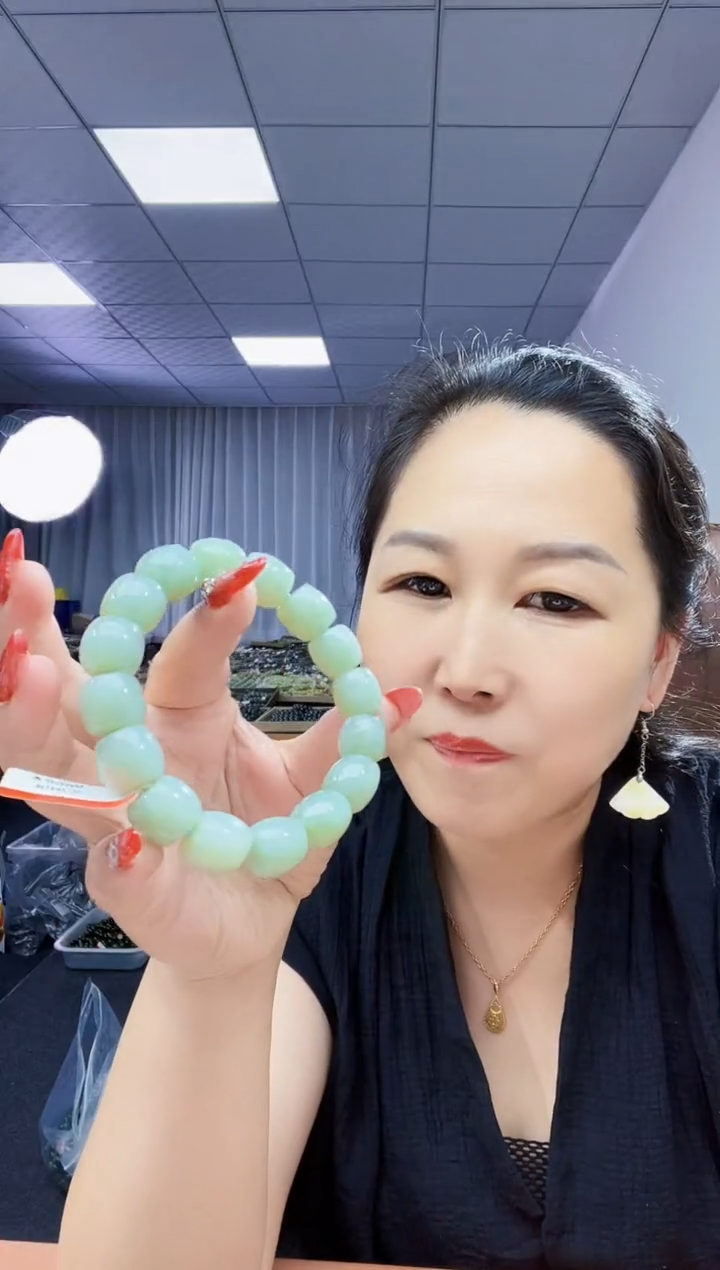 手串未镶嵌和田玉纯天然和田玉新疆且末汝窑蓝14