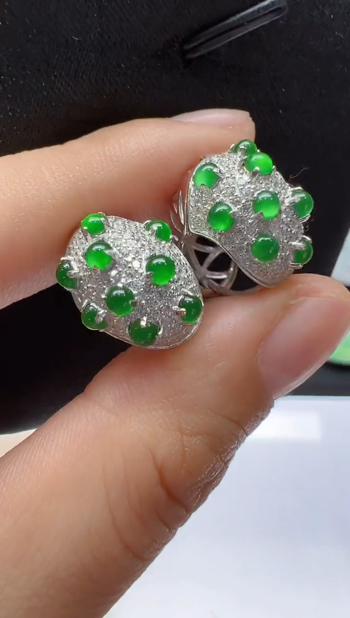 【闪购商品】翡翠耳饰未镶嵌多样性发货拍一发一