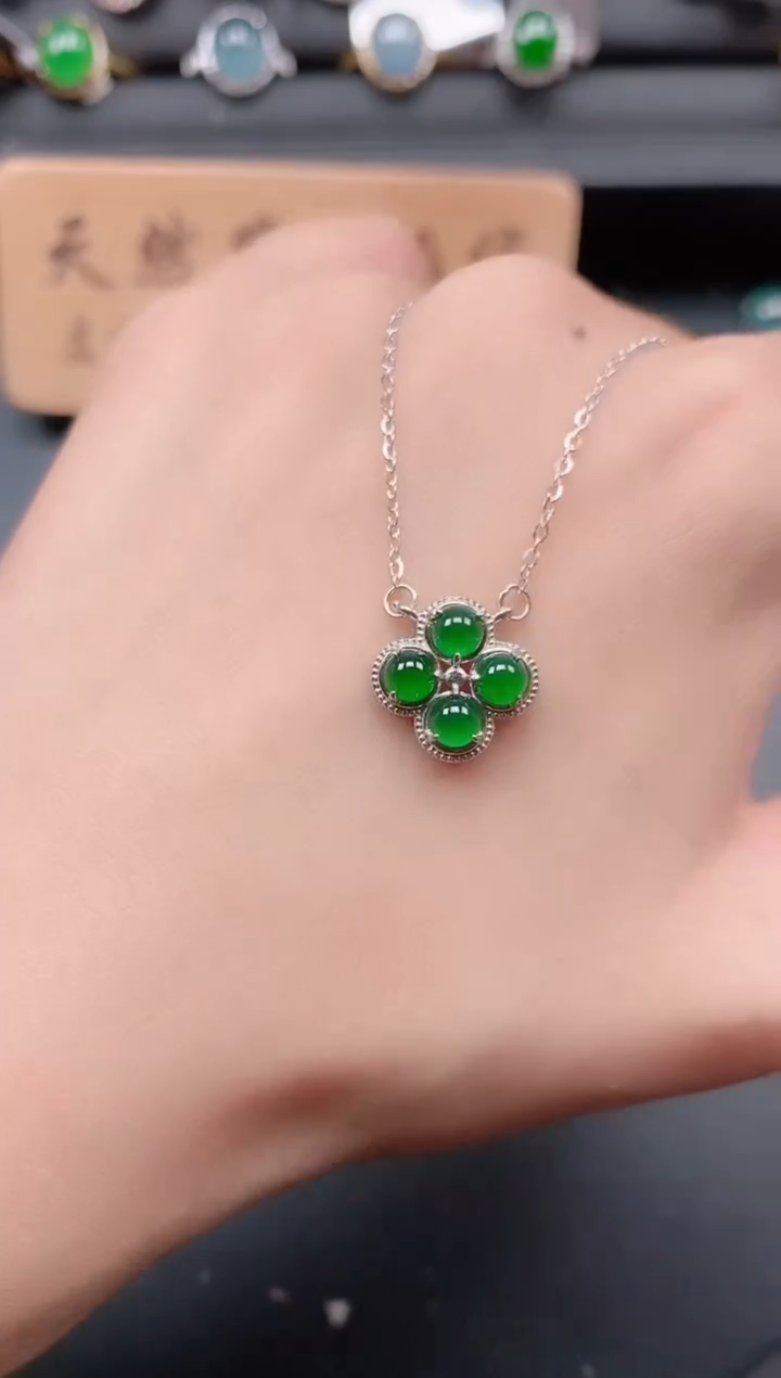 银S925镶嵌戒指翡翠111