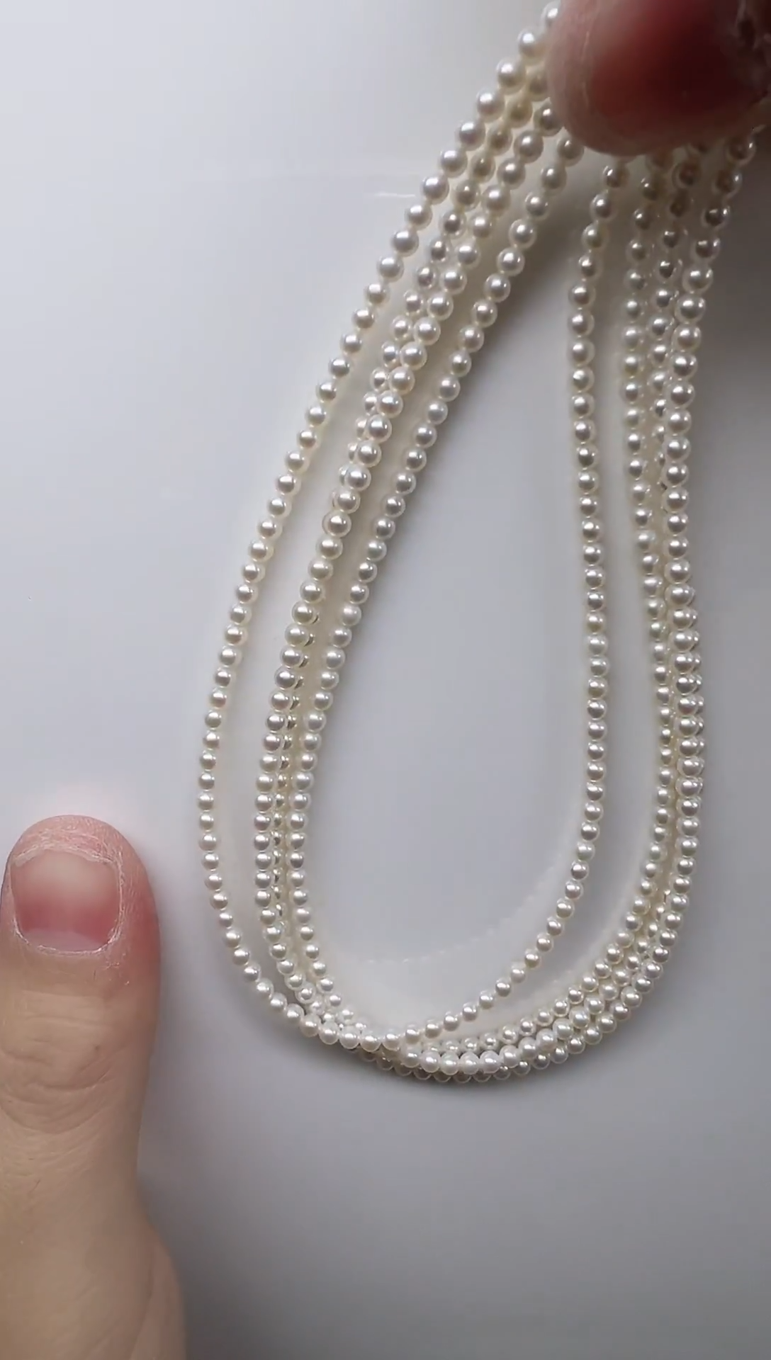 未镶嵌项链淡水珍珠白色近正圆2.8-3.0mm
