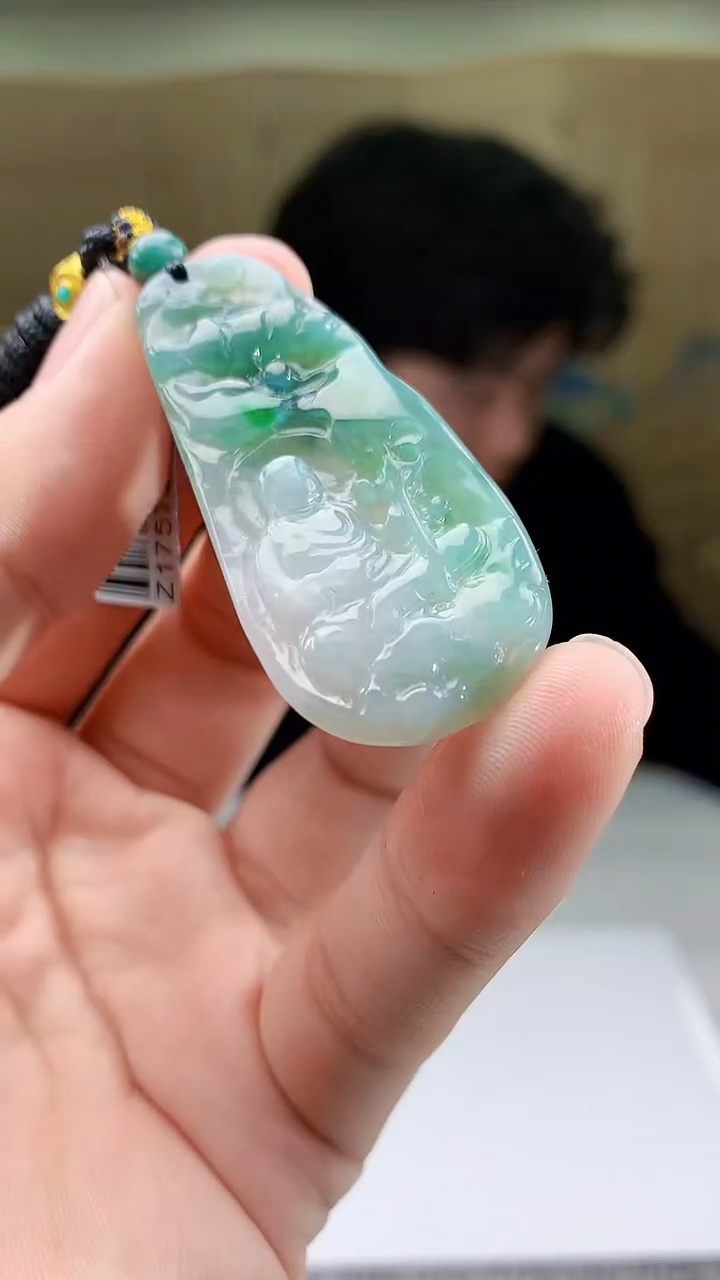 【闪购商品】定制翡翠未镶嵌5145bb-毛货挂件78