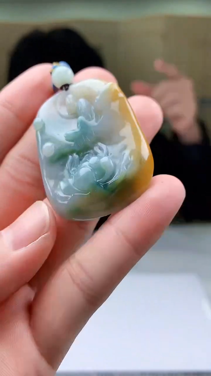 【闪购商品】定制翡翠未镶嵌5145bb-毛货挂件67