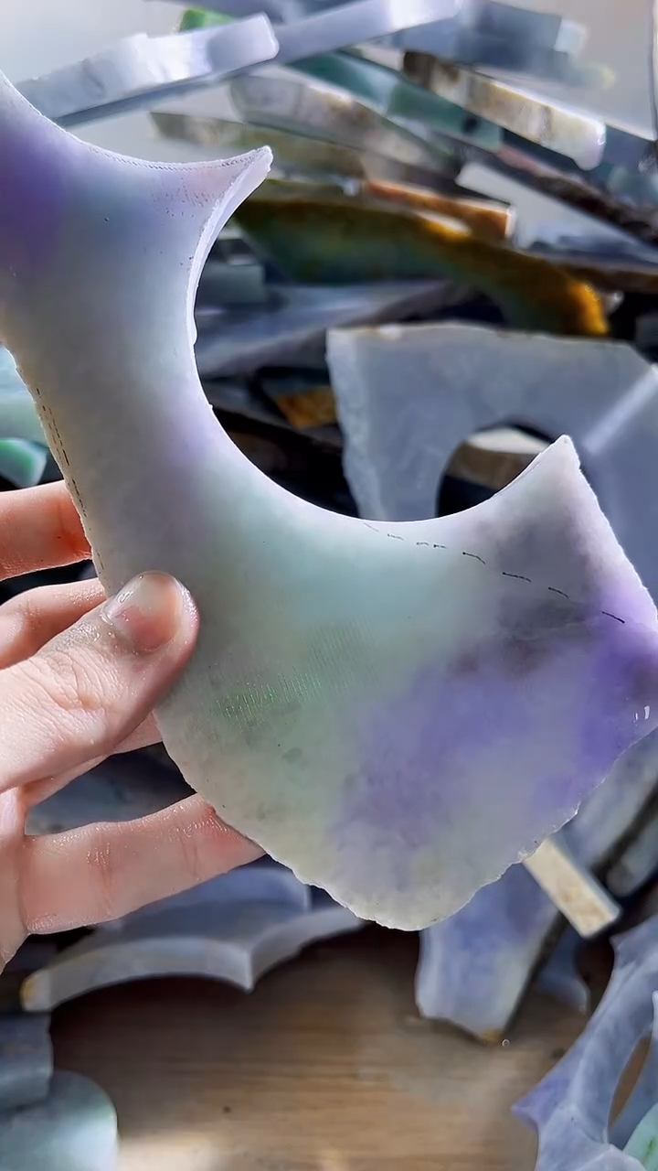 翡翠裸石缅甸翡翠A货文1029