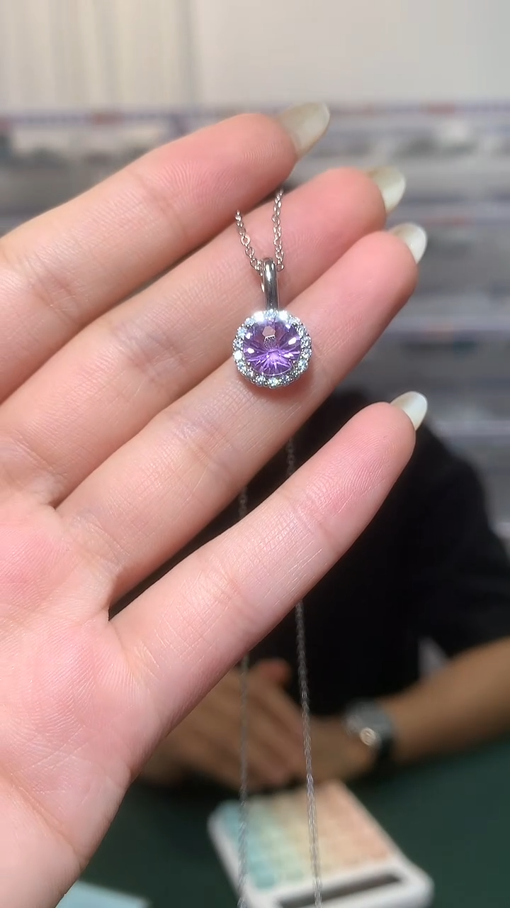 颈饰银S925镶嵌紫晶【宝石世家严选】