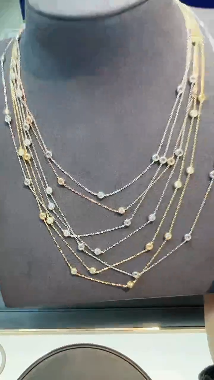 【闪购商品】钻石项链18K金镶嵌多样性发一