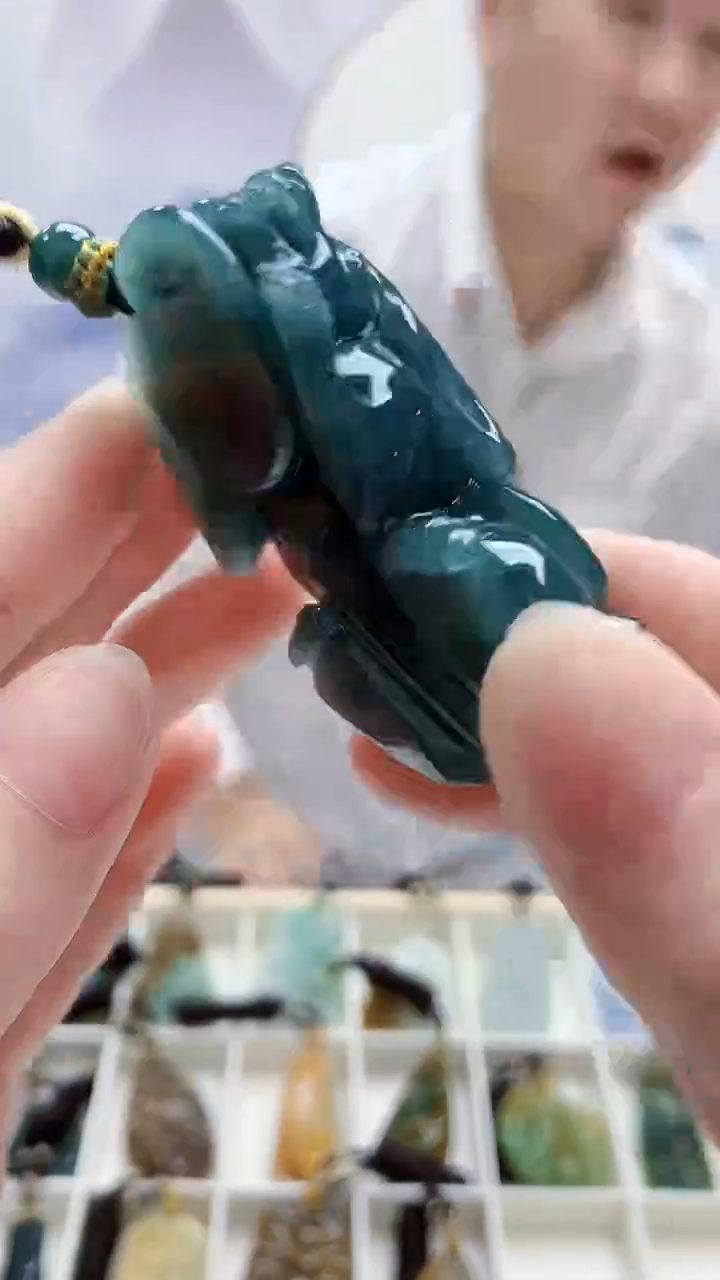 未镶嵌定制翡翠5028ry-毛货挂件88