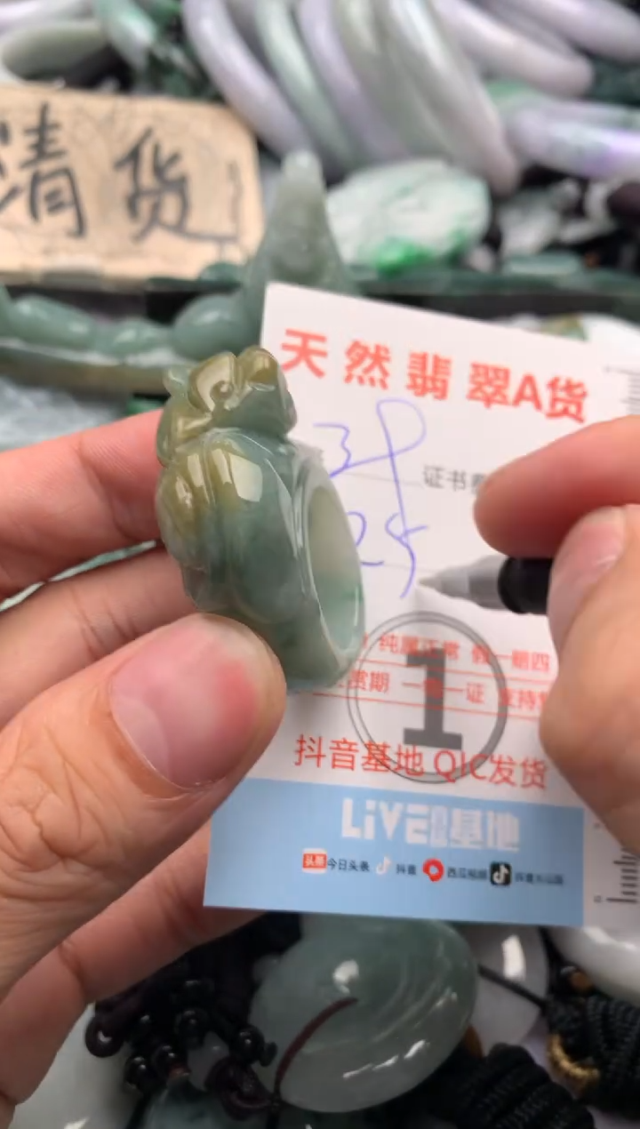 翡翠未镶嵌吊坠(不含链)1