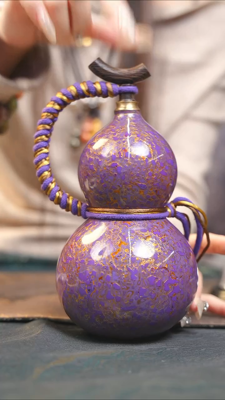 【闪购商品】XU276漆艺酒葫芦不包手串及旋转底座