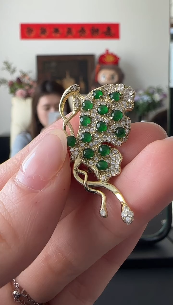 【闪购商品】翡翠吊坠(不含链)银S925镶嵌吊坠