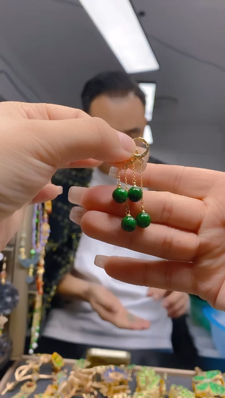 【闪购商品】翡翠耳饰合金357翡翠耳包