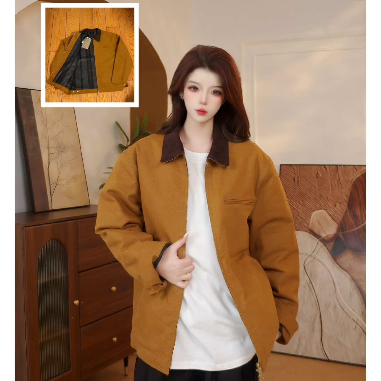 【J01毛毡款】（原汁原味）市面最强！底特律夹克cleanfit工装外套