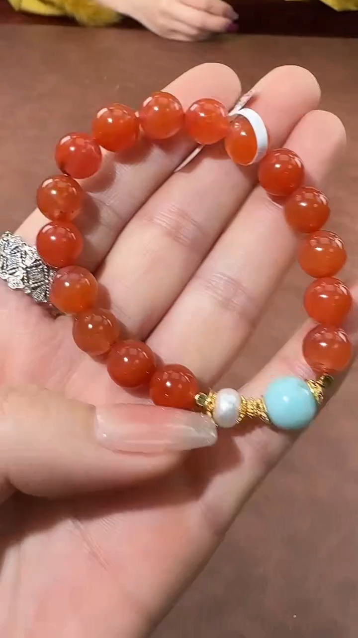 未镶嵌1南红玛瑙  B4902 多样性发货其一