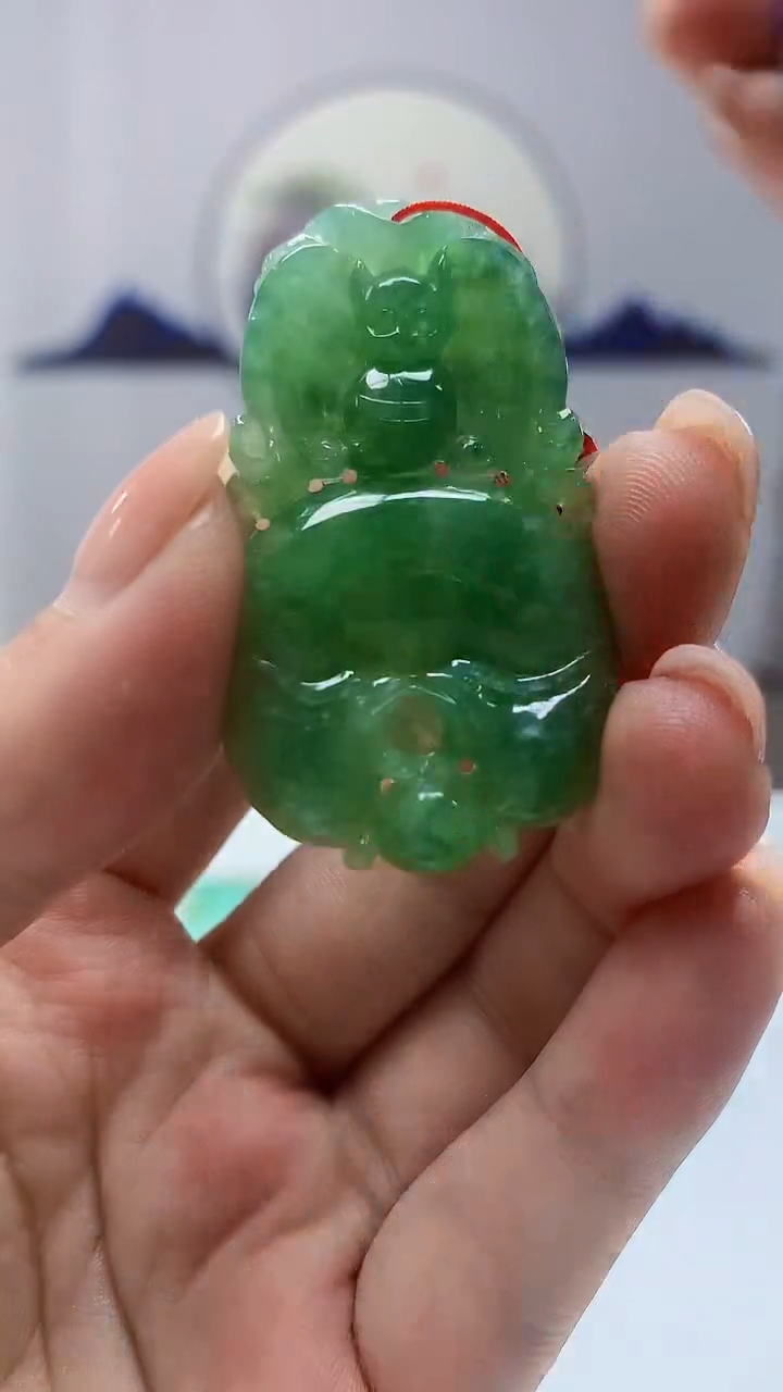 【闪购商品】定制翡翠未镶嵌4852ms-毛货如意213