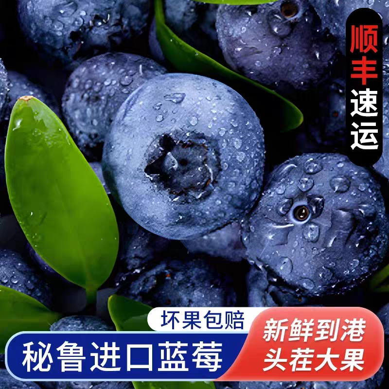 【顺丰鲜果】秘鲁进口蓝莓大果孕妇当季蓝莓鲜果整箱S9-6