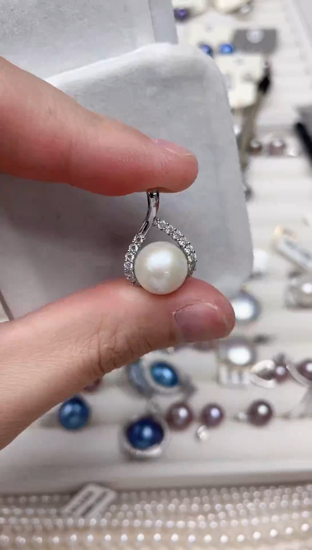 【闪购商品】淡水珍珠吊坠(不含链)银S925镶嵌吊坠