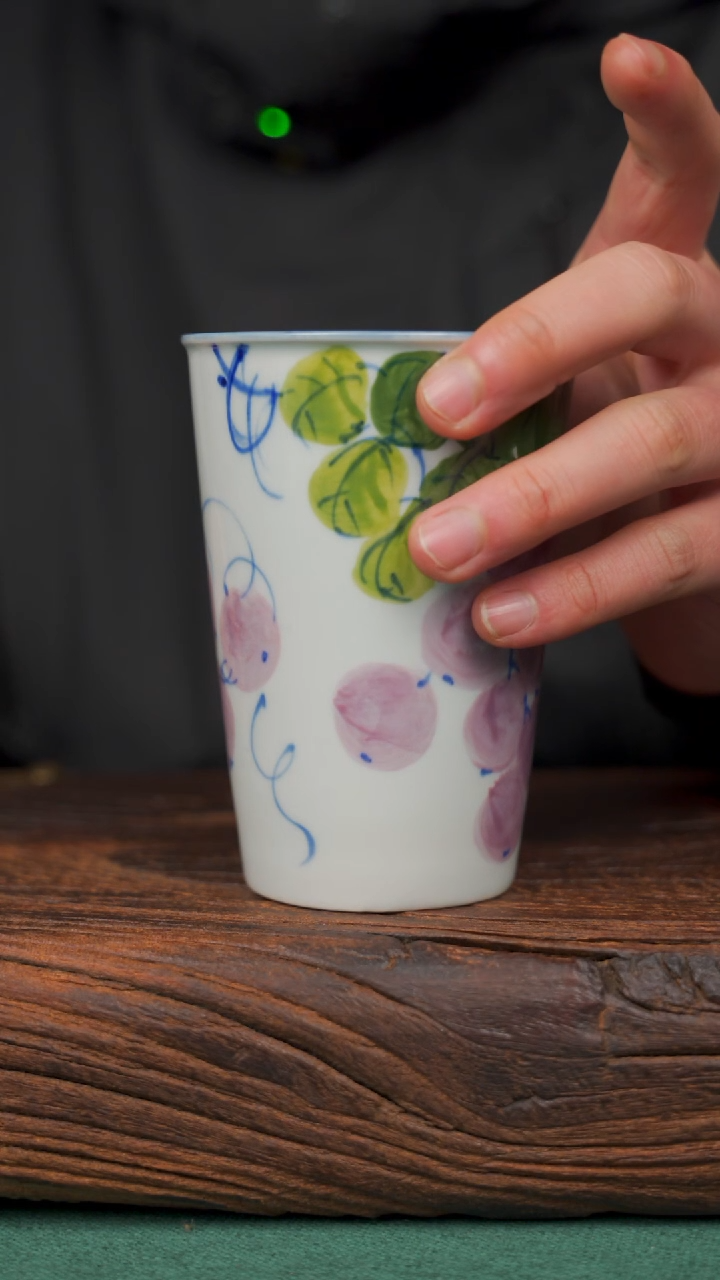 【闪购商品】瓷片33寻一缕瓷香杯釉下手工手绘瓷器