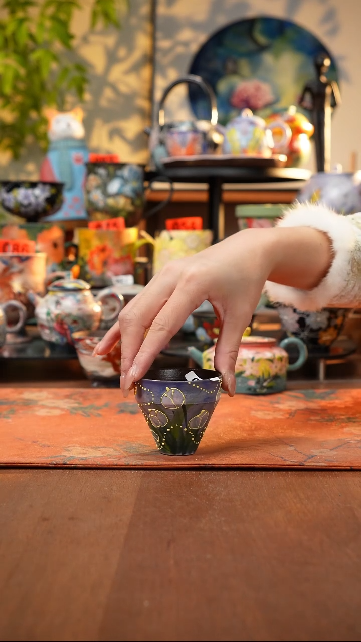 瓷片景德镇手工手绘413