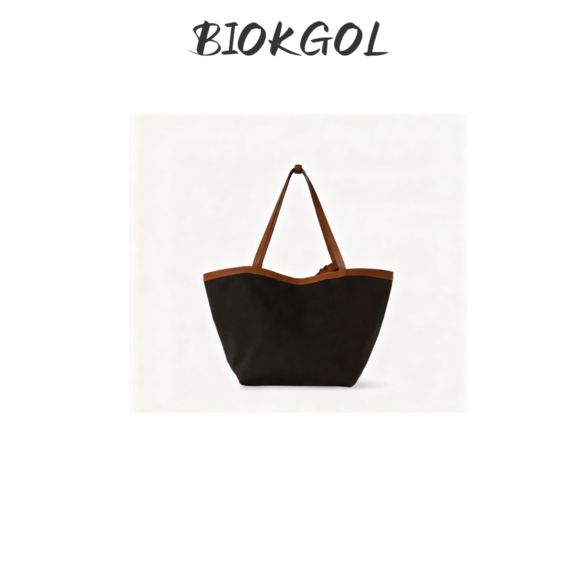 BIOKGOL/百顾原厂进口马鞍皮配定制帆布 全钢五金 park tote 9306
