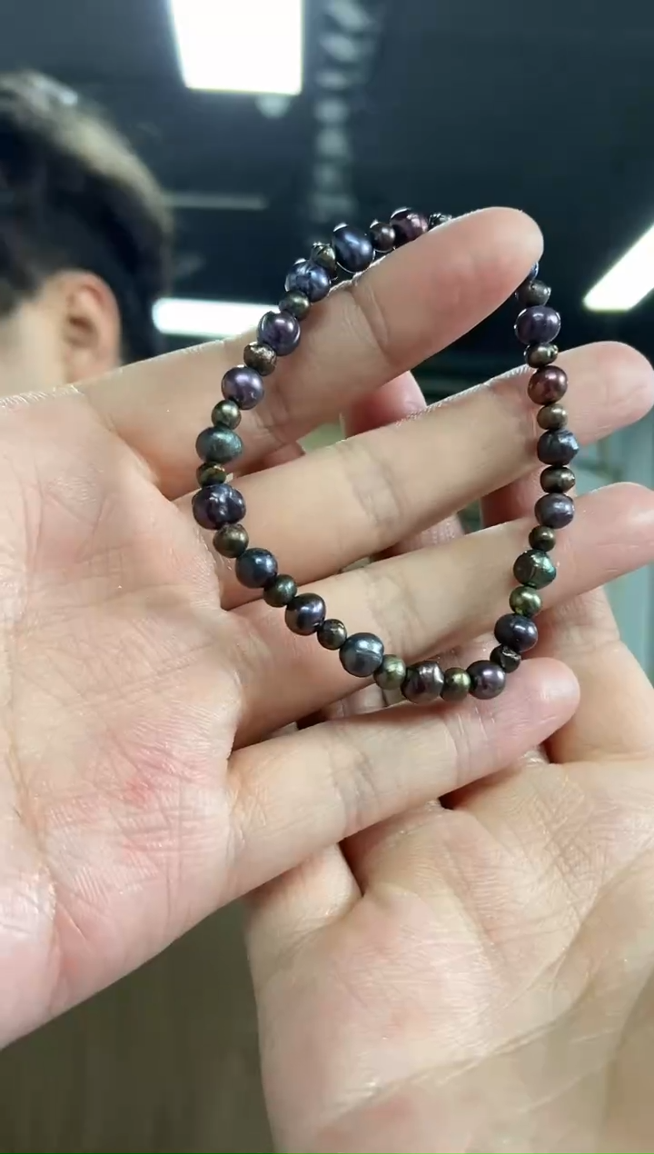 【闪购商品】海水珍珠手串未镶嵌多样性发其一颜色微差