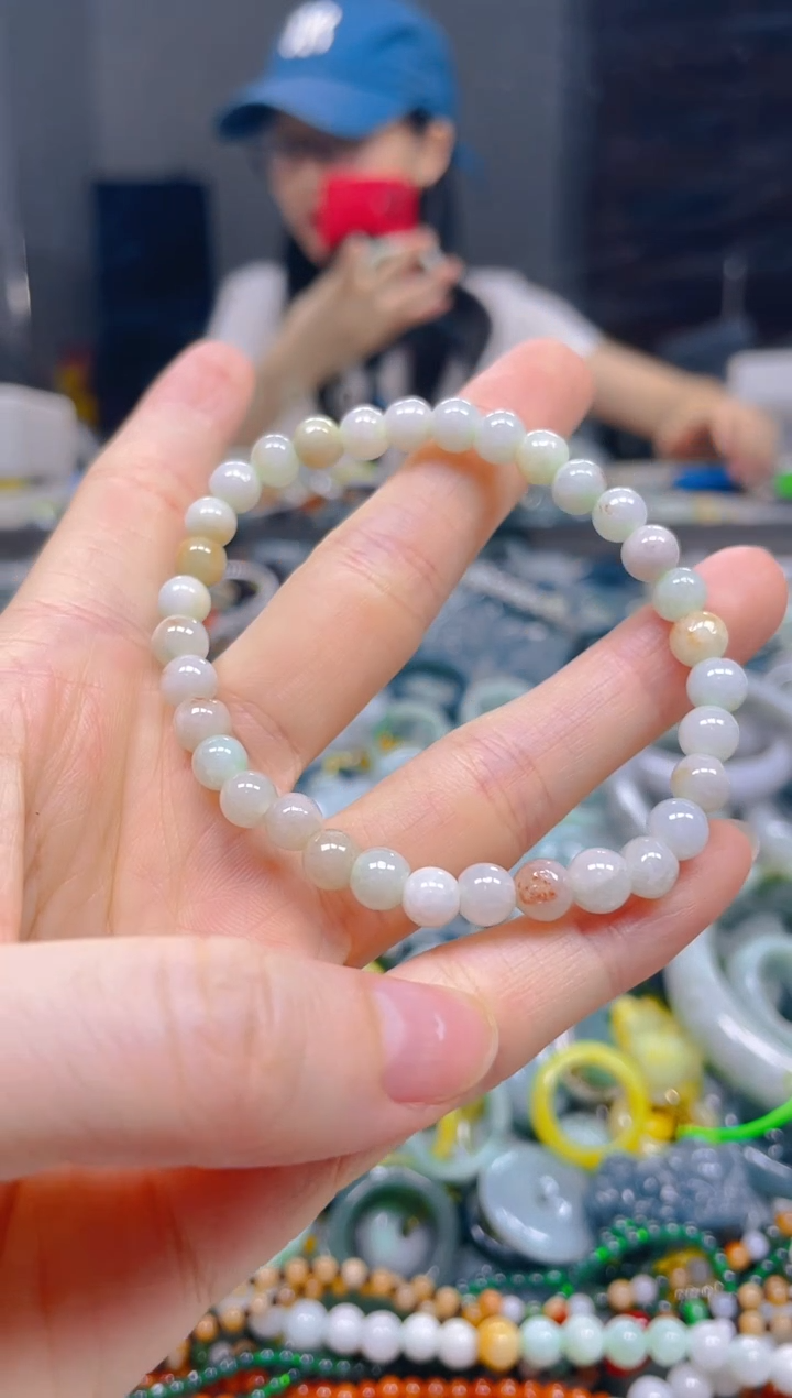 翡翠未镶嵌颈饰5MM/P/翡翠A货一图一物