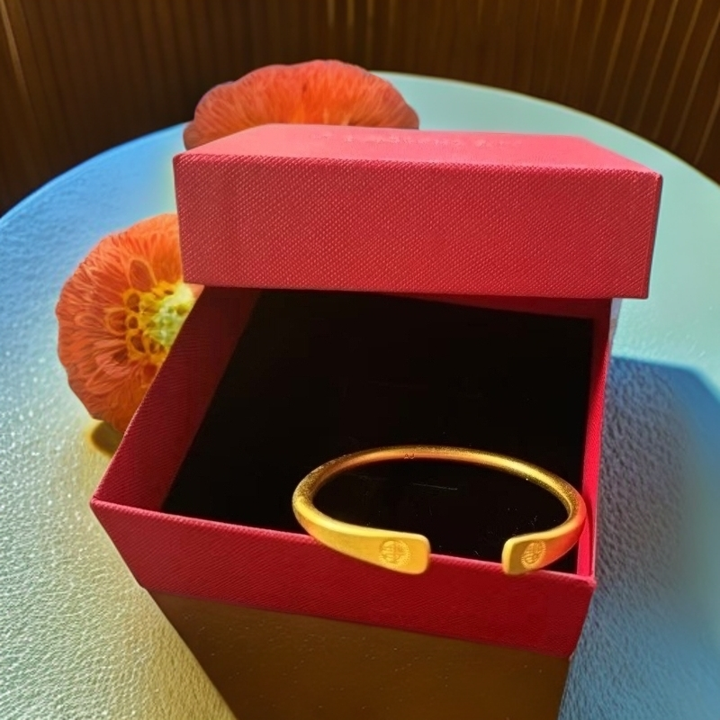 丹凤高奢--双福字开口手镯c146DH