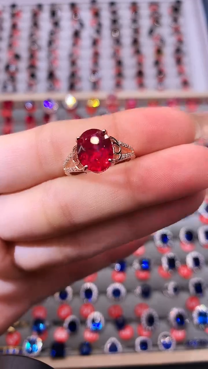 【闪购商品】红宝石戒指银S925镶嵌1111111