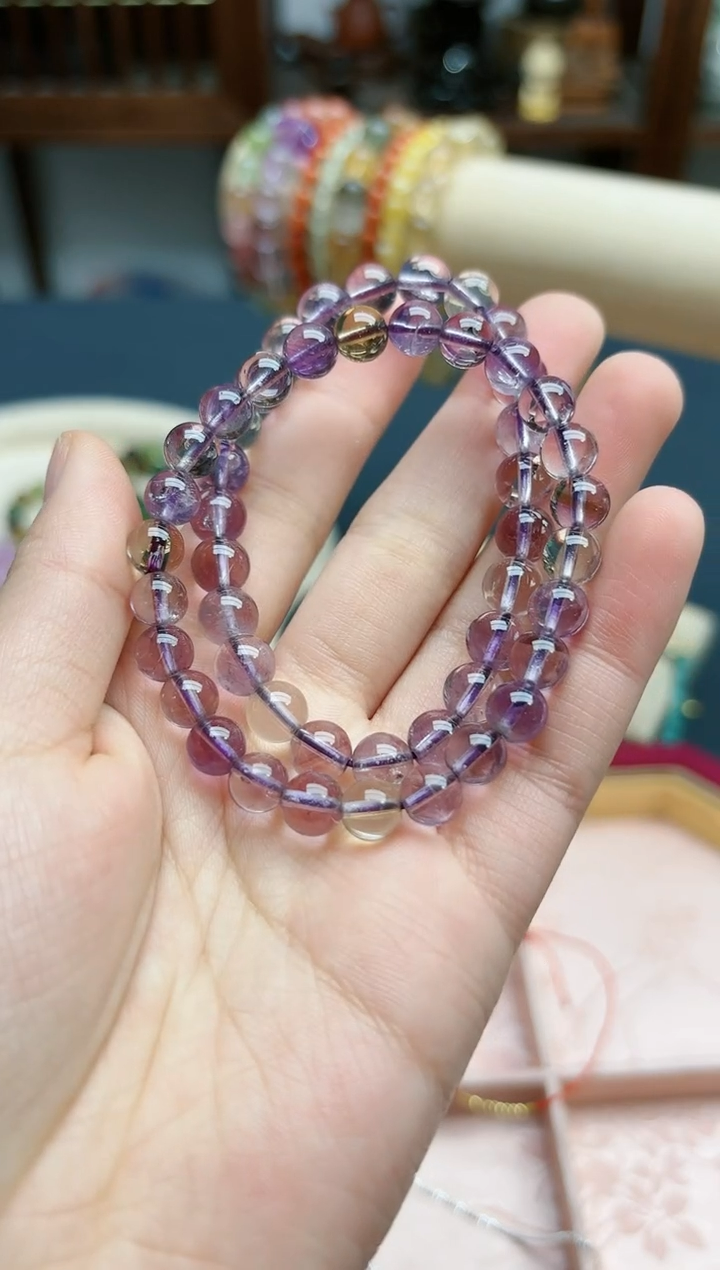 【闪购商品】水晶手串未镶嵌紫黄晶手串*1 ZD多样发一