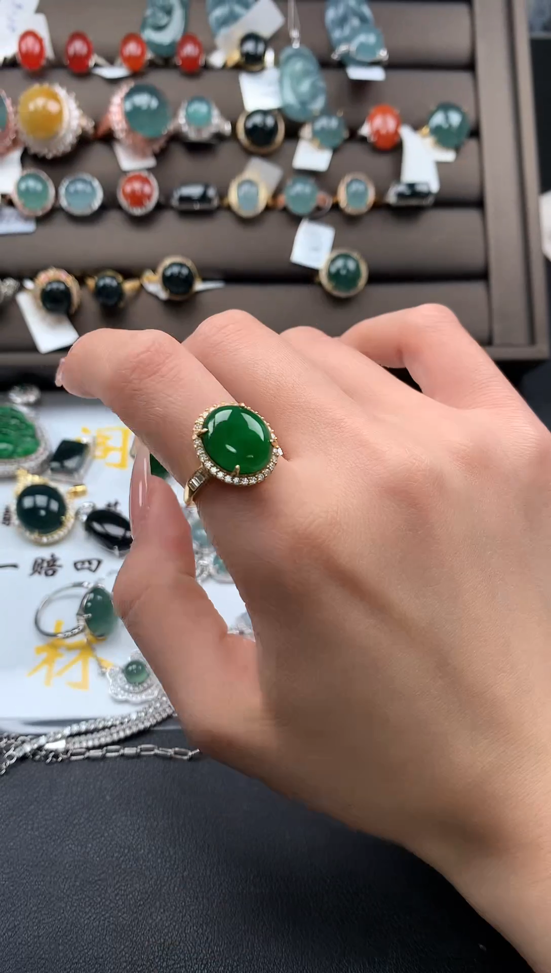 【闪购商品】翡翠戒指银S925镶嵌3213123