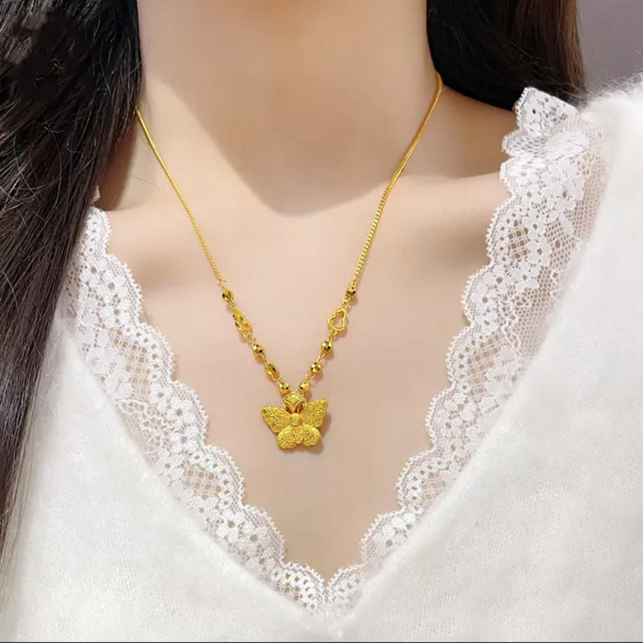 【粉丝专属】新中式翩翩起舞蝴蝶项链葫芦蹦迪珠套链时尚锁骨链高级