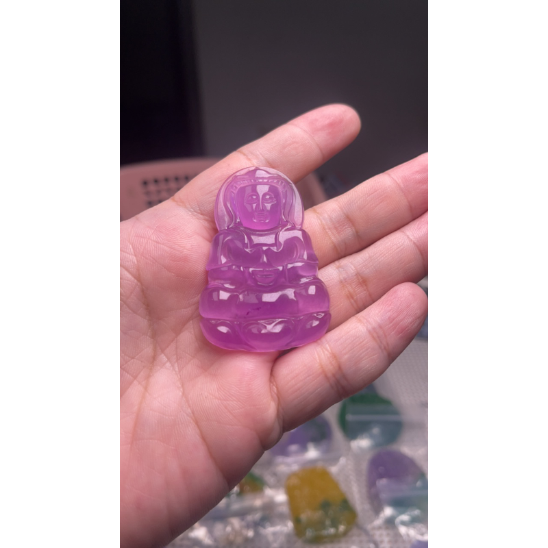 150   冰薰衣草紫观音吊坠