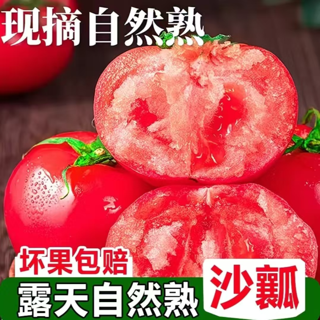 云南高原自然熟沙瓤西红柿酸甜多汁新鲜采摘应季生鲜水果