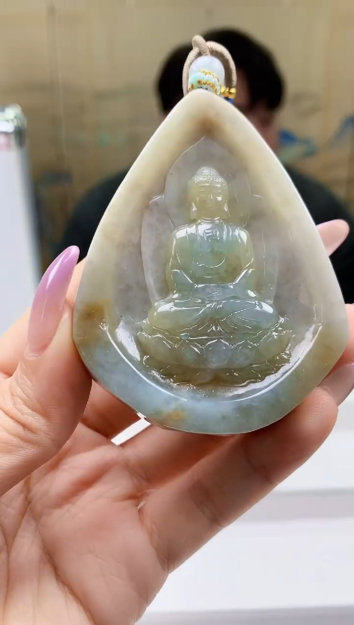 【闪购商品】定制翡翠未镶嵌5060ty-毛货挂件237