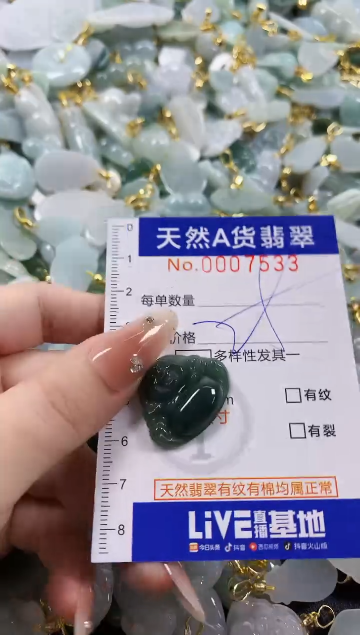 颈饰未镶嵌翡翠天然A货翡翠