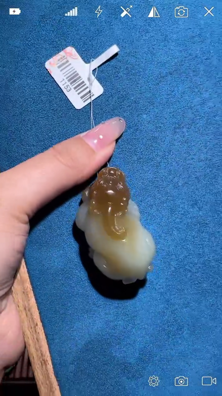 和田玉未镶嵌BH1153貔貅小手把     