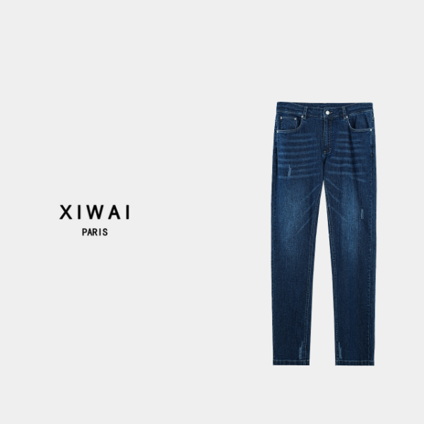 高级男装 春夏新品25s男士男牛仔裤子土耳其丹宁面料直筒裤 N018