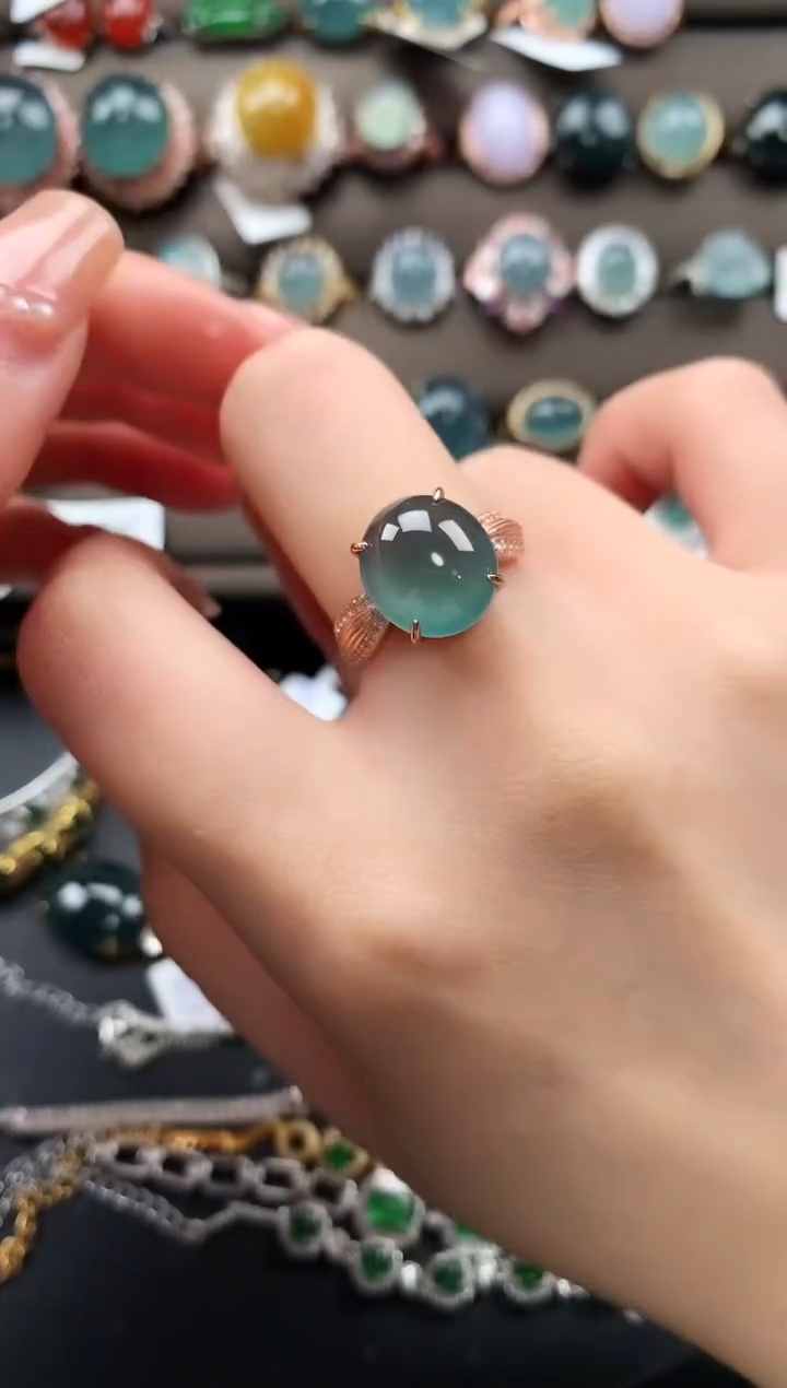 【闪购商品】翡翠戒指银S925镶嵌5214124