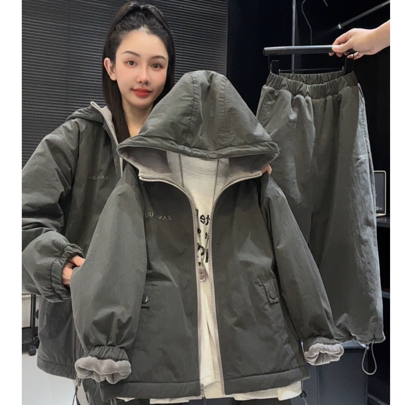 【棒嘟优优】儿童加绒加厚套装2025冬季韩版男童洋气两件套潮款 078