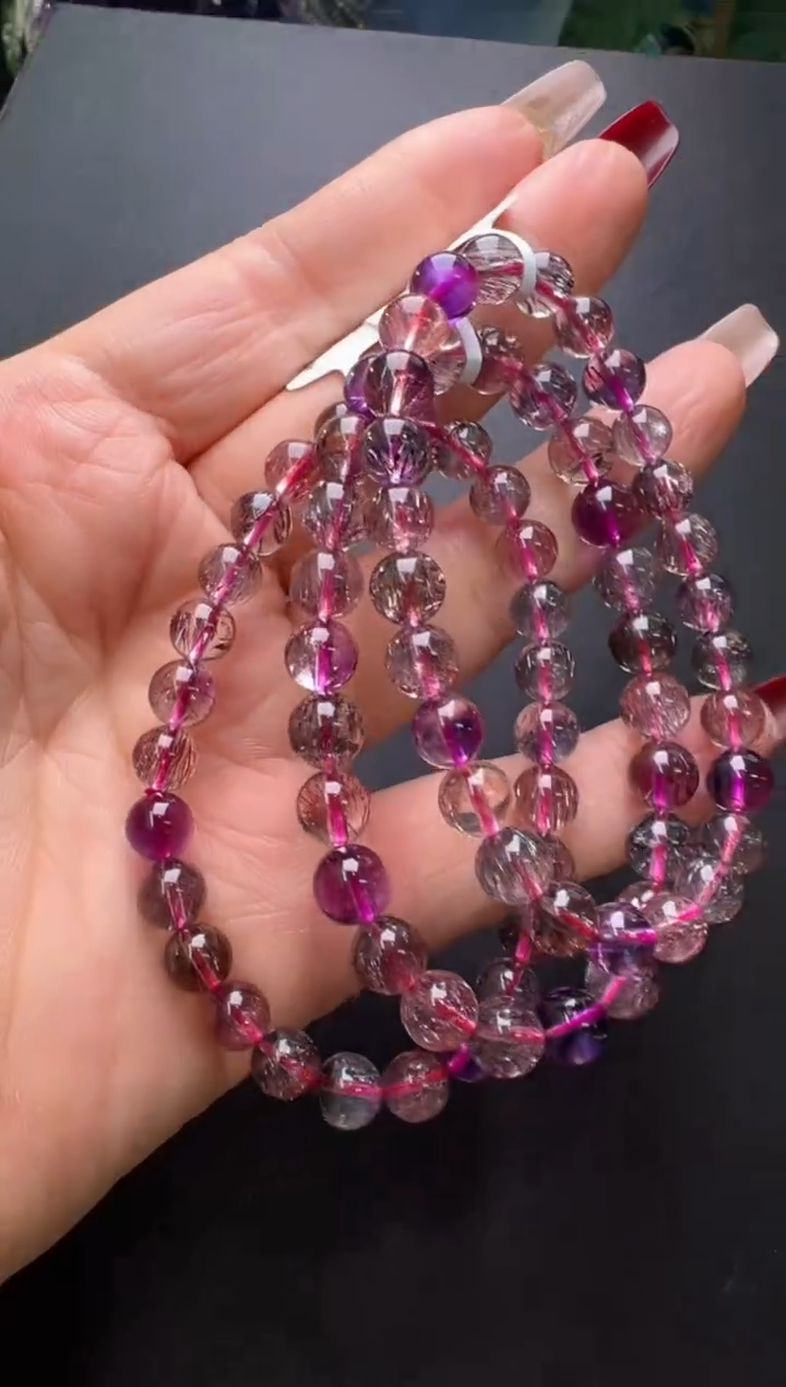 【闪购商品】水晶手串未镶嵌超七手串7m+多样性发一X37889