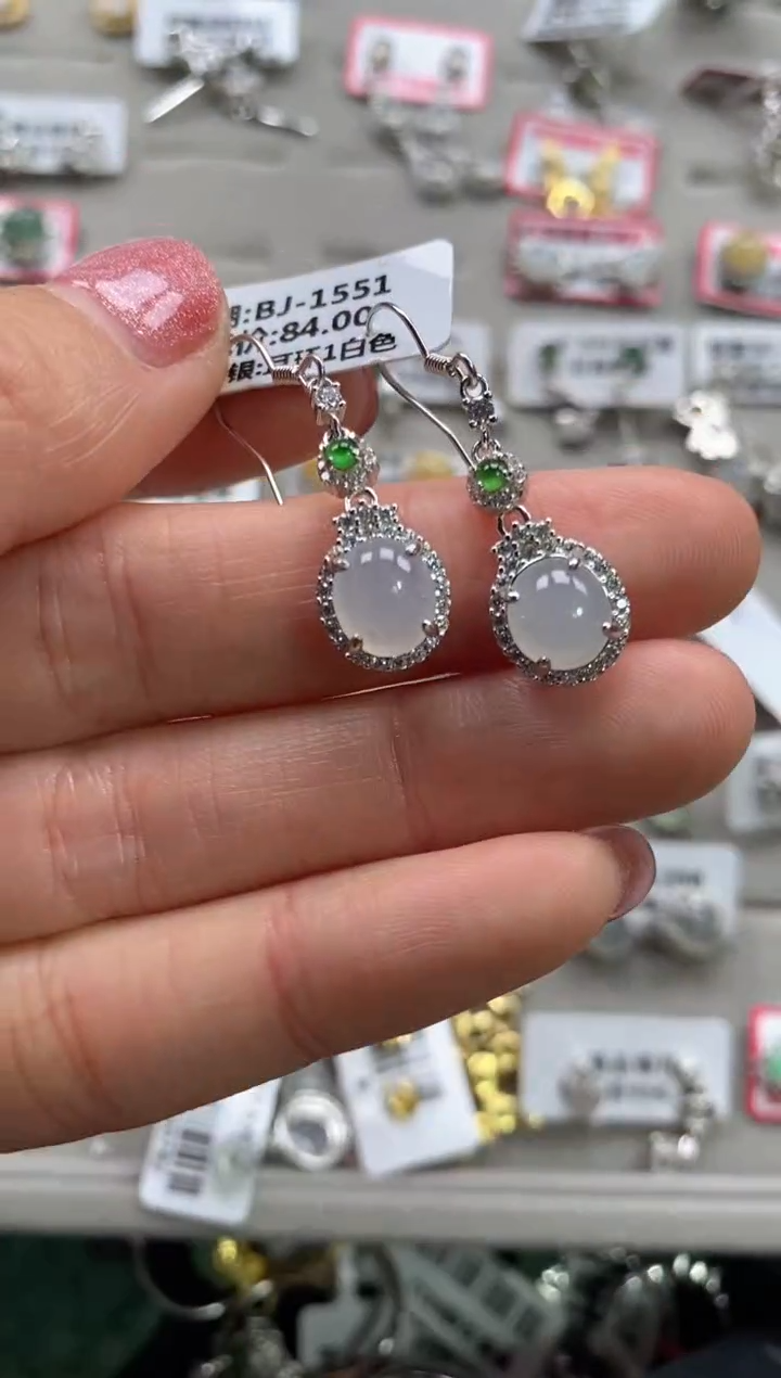 【闪购商品】翡翠戒指银S925镶嵌111111   1