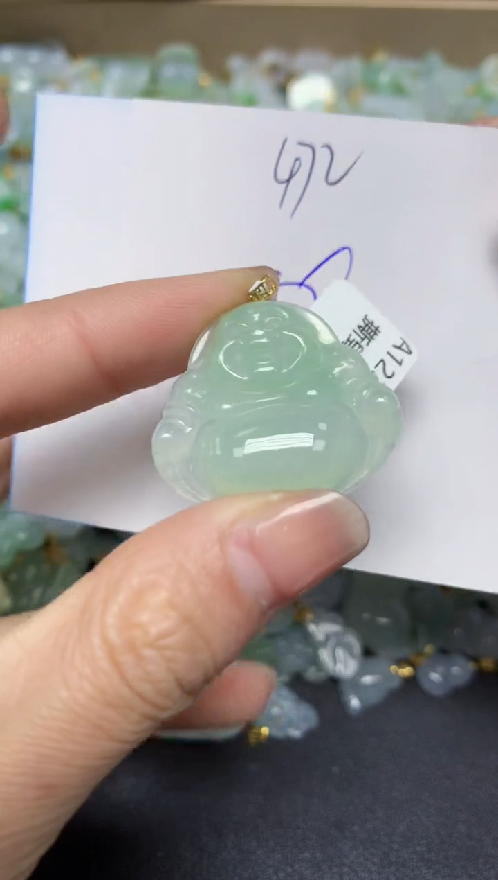 【闪购商品】翡翠颈饰18K金镶嵌天然翡翠A货