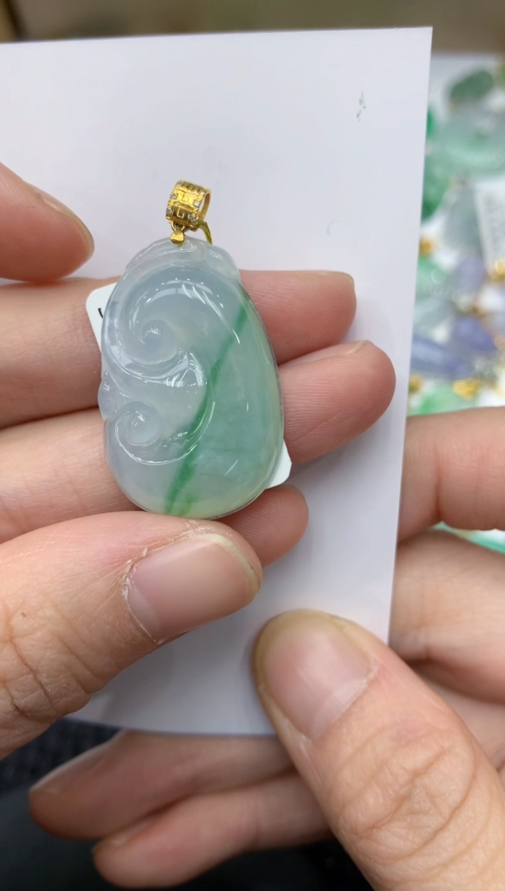 【闪购商品】翡翠颈饰18K金镶嵌11111111